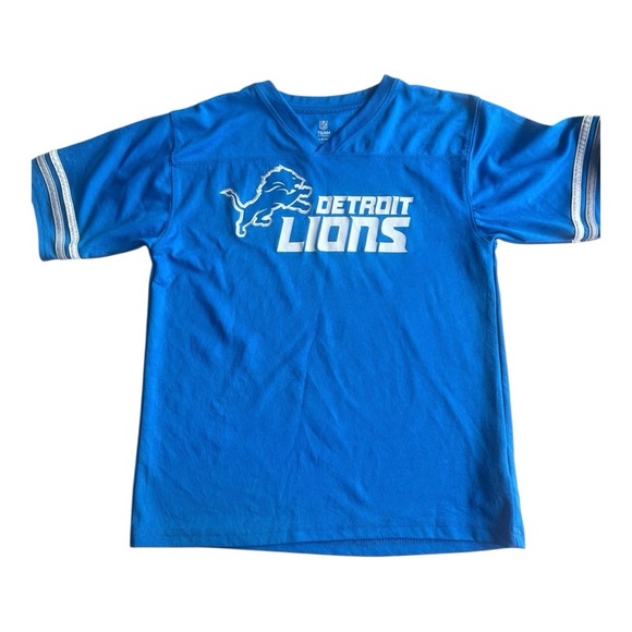 Kids Blue Detroit Lions T-Shirt size 12/14 Large - Picture 1 of 2